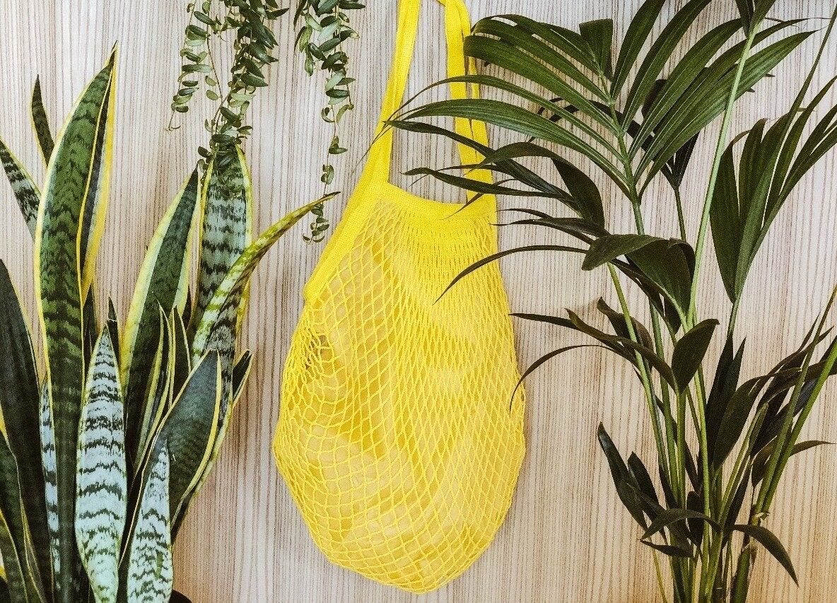 ORGANIC COTTON NET BAG - Yellow