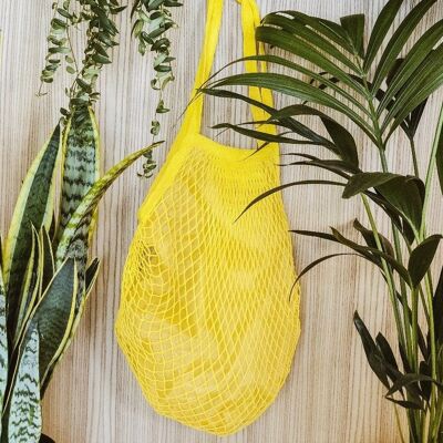 SAC FILET COTON BIO - Jaune