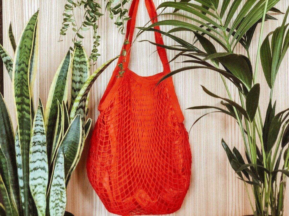 ORGANIC COTTON NET BAG - Red