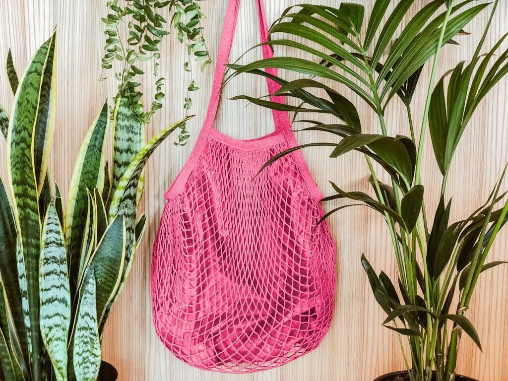 ORGANIC COTTON NET BAG -  Rose