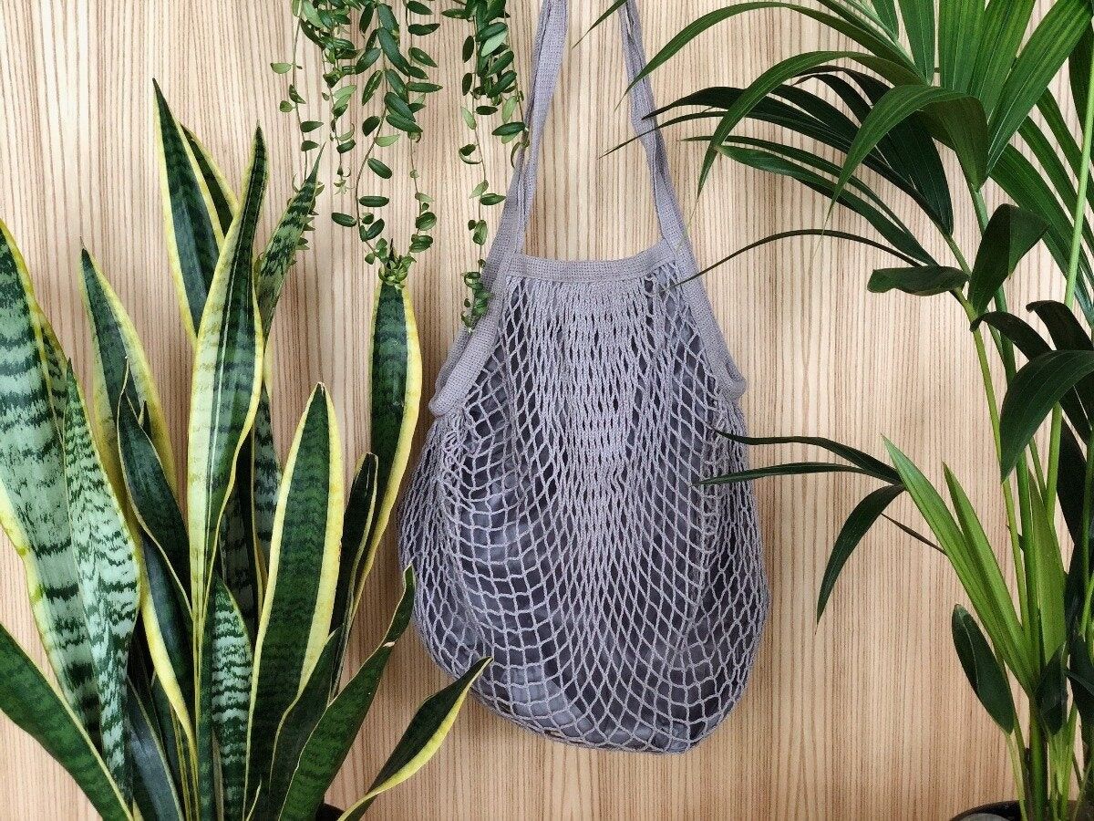 ORGANIC COTTON NET BAG - Grey