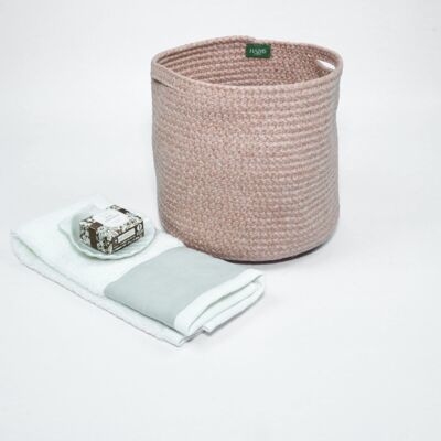 Basket with handles S, M and L - Rosé - Ø 20 | H: 18 cm