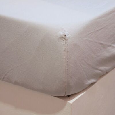 Fitted Sheet Organic Cotton - 160 x 200 x28 - Natural