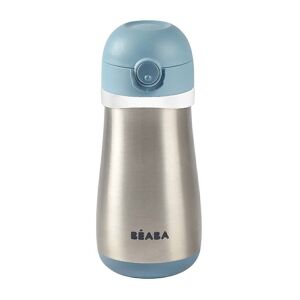 BEABA, Gourde inox 350 ml + anse - windy blue