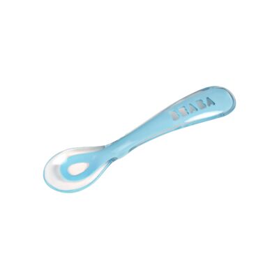 BEABA, 2nd age silicone spoon - windy blue