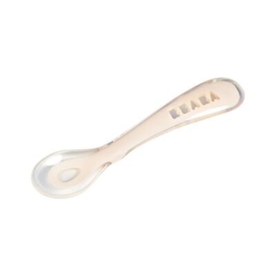BEABA, 2nd age silicone spoon - pink