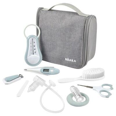 BEABA, Trousse de toilette nomade 9 accessoires green blue