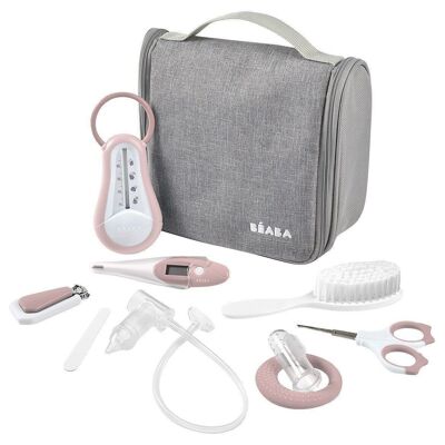 BEABA, Trousse de toilette nomade 9 accessoires old pink