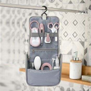 BEABA, Trousse de toilette nomade 9 accessoires old pink 4