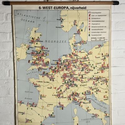 Schoolkaart West Europa Nijverheid