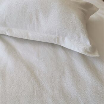 COLLECTION LINGE DE LIT DOUX - BLANC - taie d'oreiller 80 x 80 cm