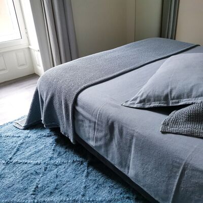SOFT LINEN BED LINEN COLLECTION - ICE BLUE - duvet cover 200 x 220 cm