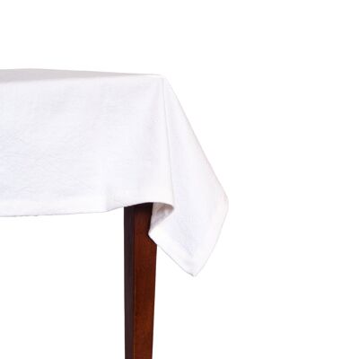 Soft Linen Tablecloth - White - Napkin Set of 12