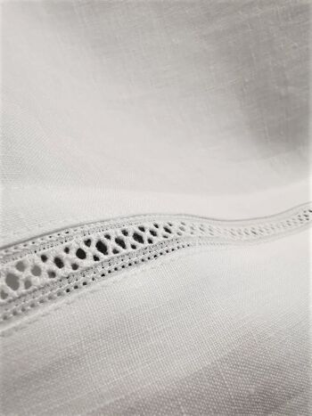 NAPPE EN LIN AVEC OURLET CREUX - BLANC - Nappe 160 x 200 cm 3