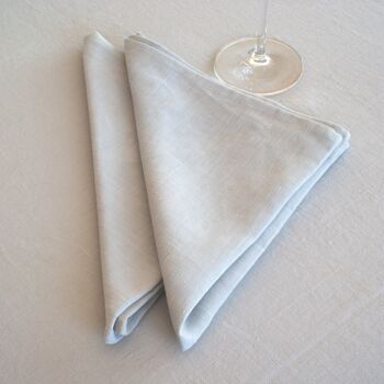 SERVIETTE EN LIN - GRIS - Lot de 2 1