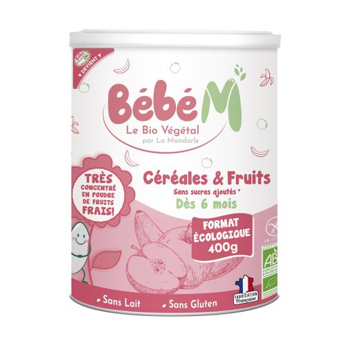 BébéM : Céréales & Fruits en poudre - 400g