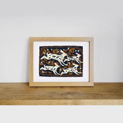 Hares A6 greeting cards