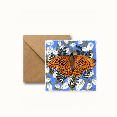 Tarjeta de felicitación cuadrada de mariposa