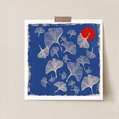 Ginkgo Flowers square print