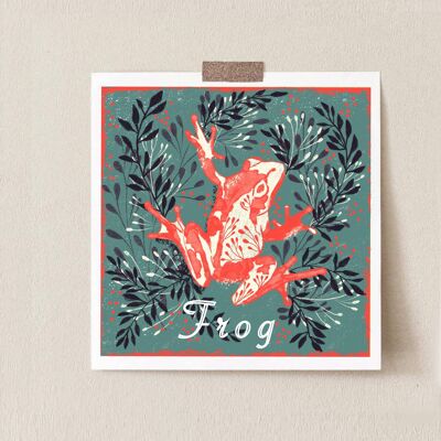 Frog square print