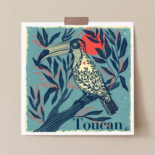 Toucan square print