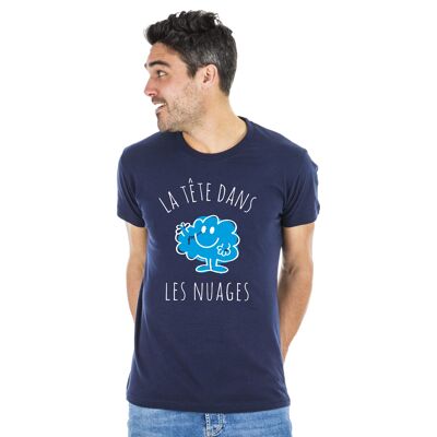 TSHIRT NAVY Kopf in den Wolken - Mann