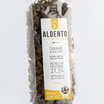 ALDENTO pâtes source de protéines -  Mafaldine Grillons & chanvre  -  200gr