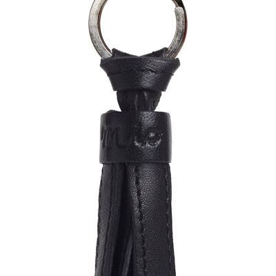 Tassel, key ring, black