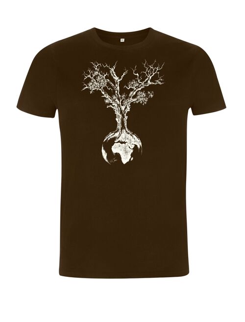 Fairwear Organic Shirt Men Dark Brown Weltenbaum