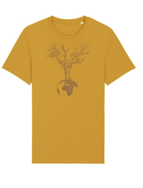 Fairwear Organic Shirt Unisex Ocre Weltenbaum