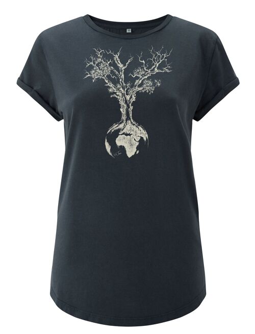 Fairwear Organic Shirt Women Stone Washed Blue Weltenbaum