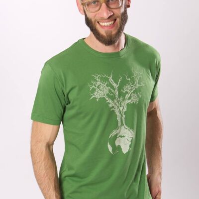 Fairwear Bamboo Shirt Hombre Leaf Green World Tree