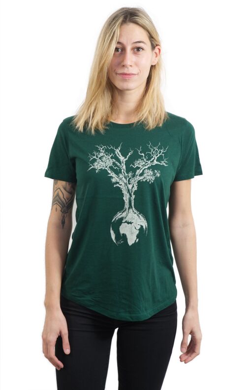Fairwear Ecovero Shirt Women Bottle Green Weltenbaum
