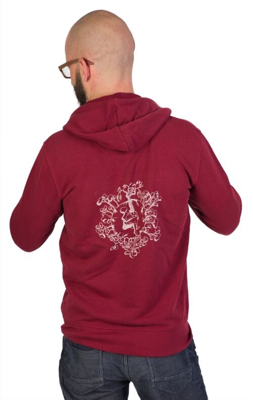 Fairwear Organic Hoodie Zipper Unisex SeedKeeper Burgundy