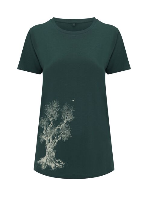 Fairwear Ecovero Shirt Women Bottle Green Olive Branch