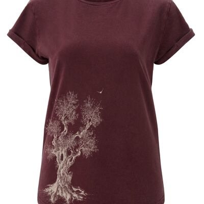 Fairwear Organic Shirt Mujer Stone Washed Red Olive Tree