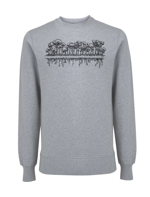 Fairwear Organic Sweater Unisex Heather Grey Mirror