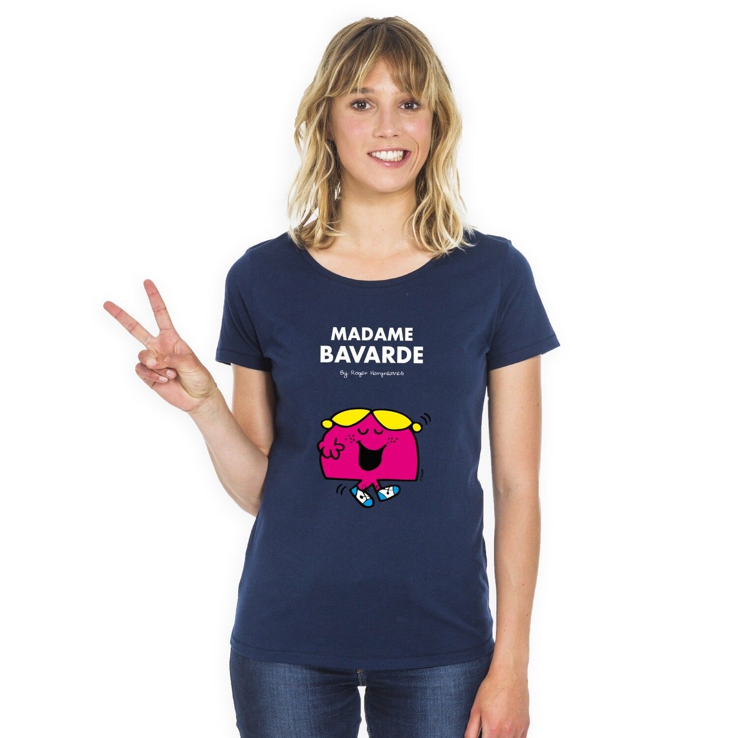 NAVY TSHIRT Talkative lady