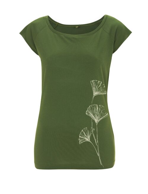 Fairwear Bambus Shirt Women Leaf Green Ginkgo