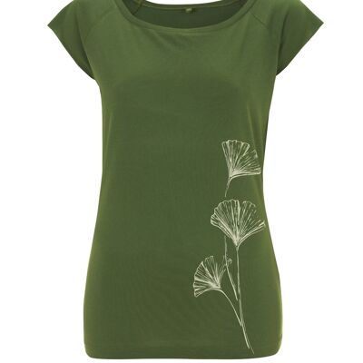 Fairwear Bamboo Shirt Women Leaf Green Ginkgo