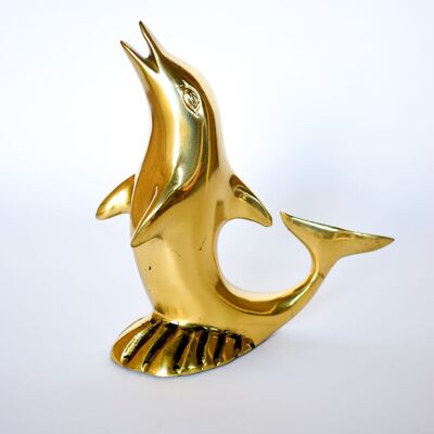 Delfino decorativo in ottone