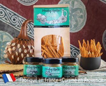 Apéro africain 3 tartinables 90 gr et 1 biscuit 150 gr