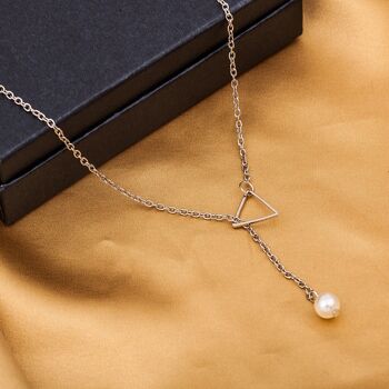 Carré réglable avec collier de perles simples 5