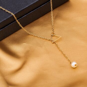Carré réglable avec collier de perles simples 6