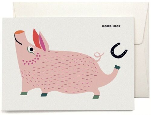 VIVA Pig Greeting Card