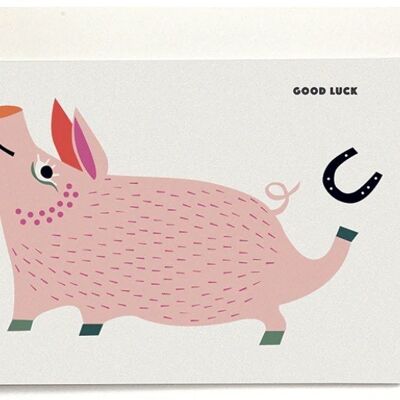 Cartolina d'auguri di maiale VIVA