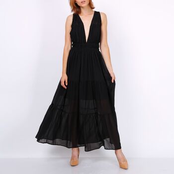 Robe longue dos croisé 1