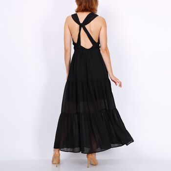 Robe longue dos croisé 2