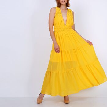 Robe longue dos croisé 1