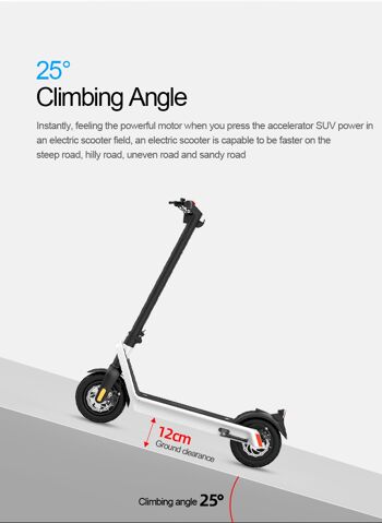 Scooter électrique Commuta Pro Max E Scooter - Autonomie de 100 km et vitesse maximale de 40 km/h 6